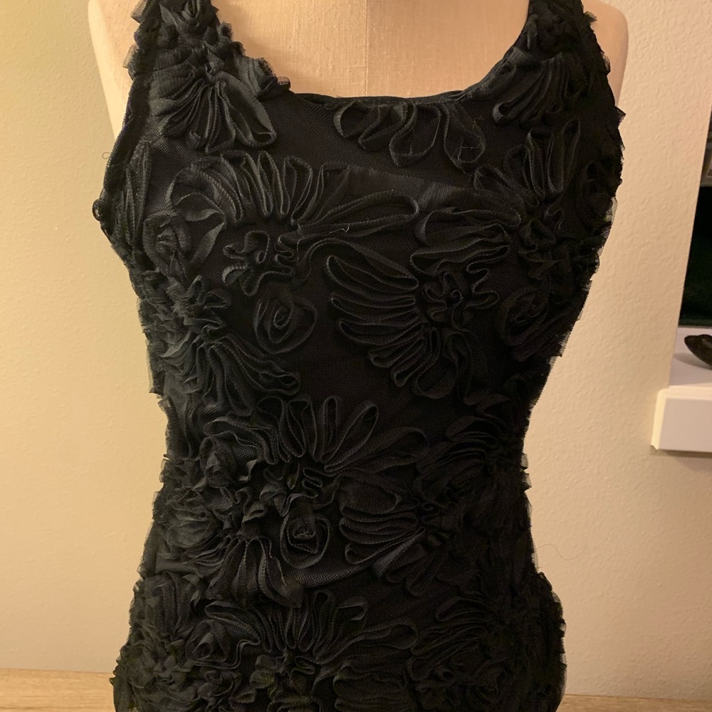 Lace detailed black tank